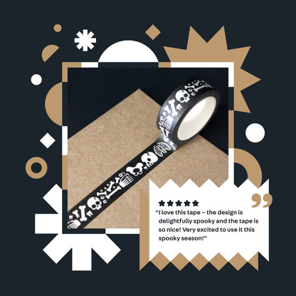 "Skeletal Grave" Spooky Skeleton Washi Tape