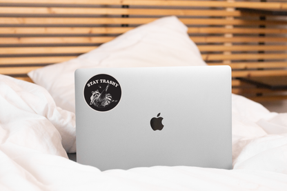 Stay Trashy Sticker - raccoon, classy, trash panda, funny
