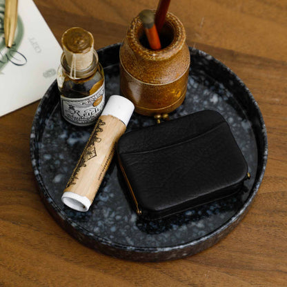 Marble Circle Desk Tray: Black