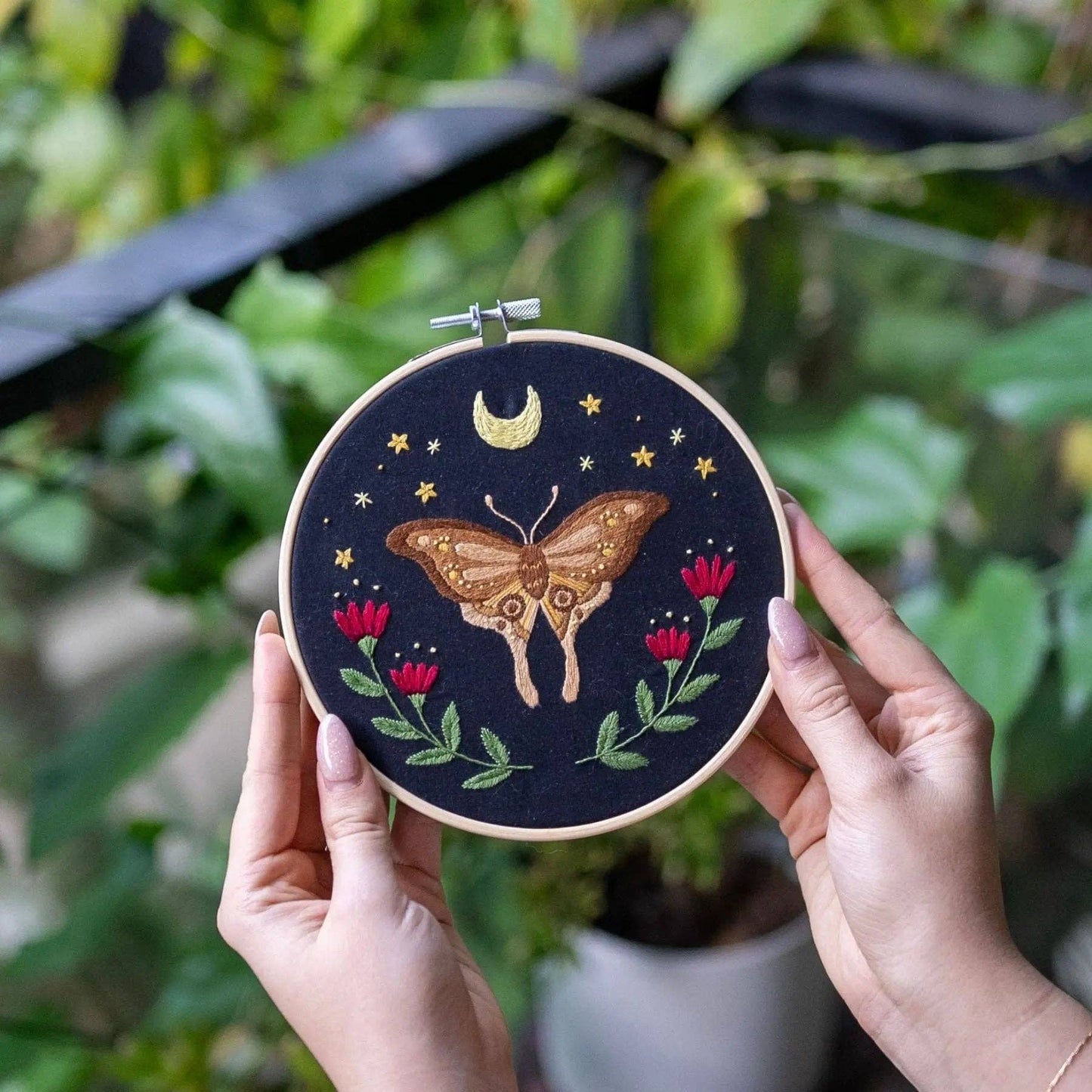 MIDNIGHT MOTH Embroidery Kit