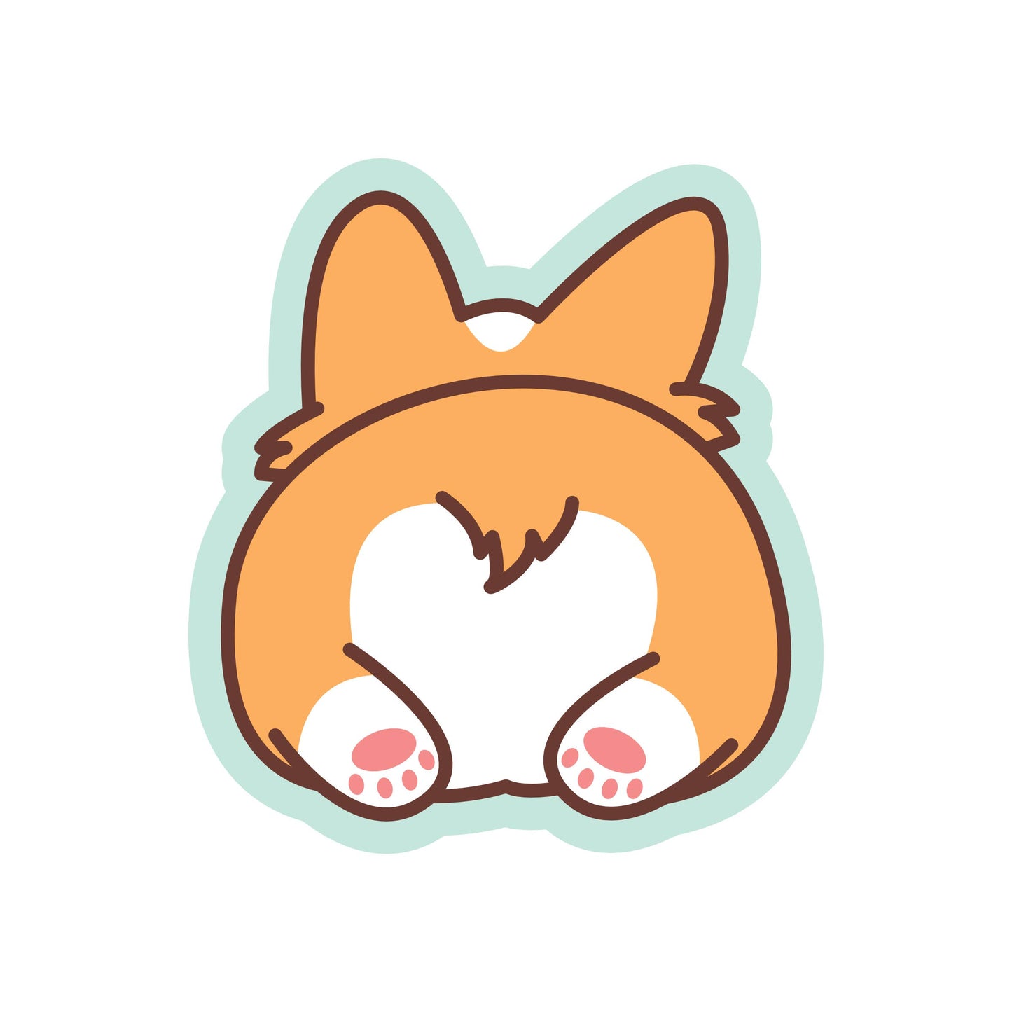 Dog Sploot Butt Pet Cute Puppy High Quality Vinyl Sticker