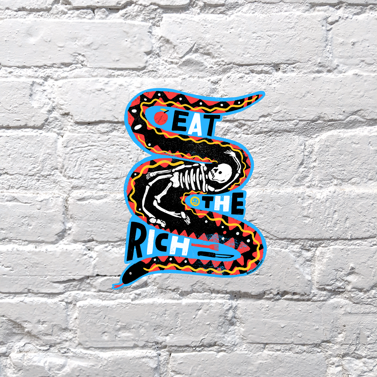 Eat the Rich Sticker (Snake)
