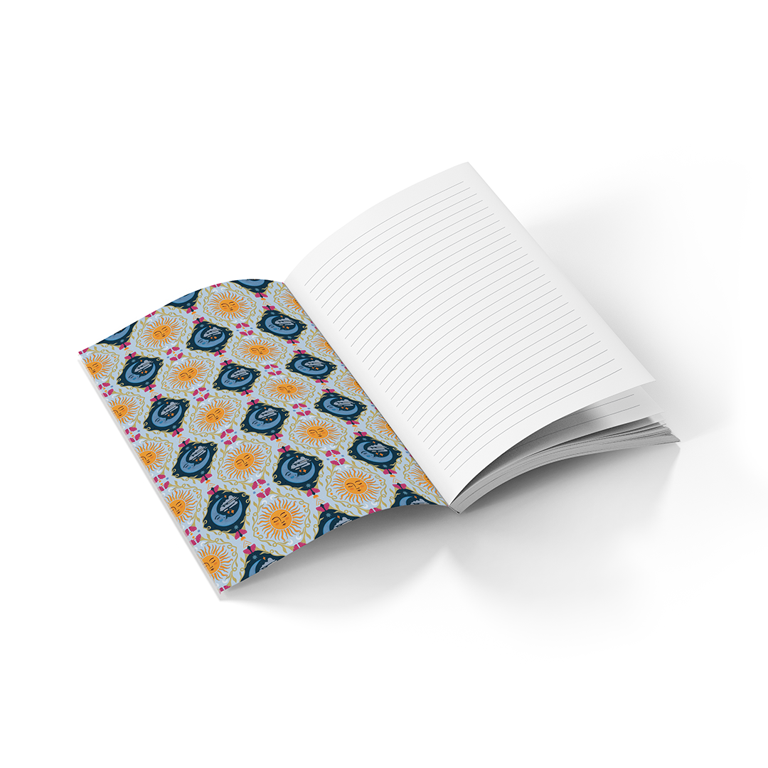 Sun Tarot  Soft Touch Classic Layflat Notebook Journal