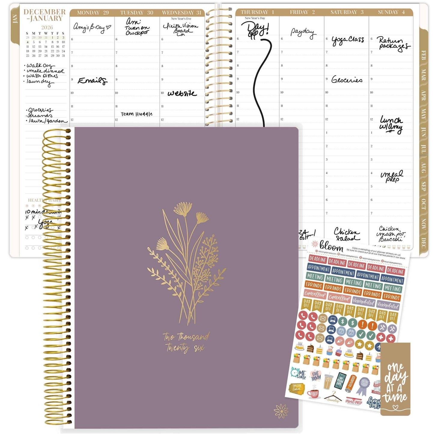 2026 Timed Vertical Weekly Planner - 8.5" x 11"