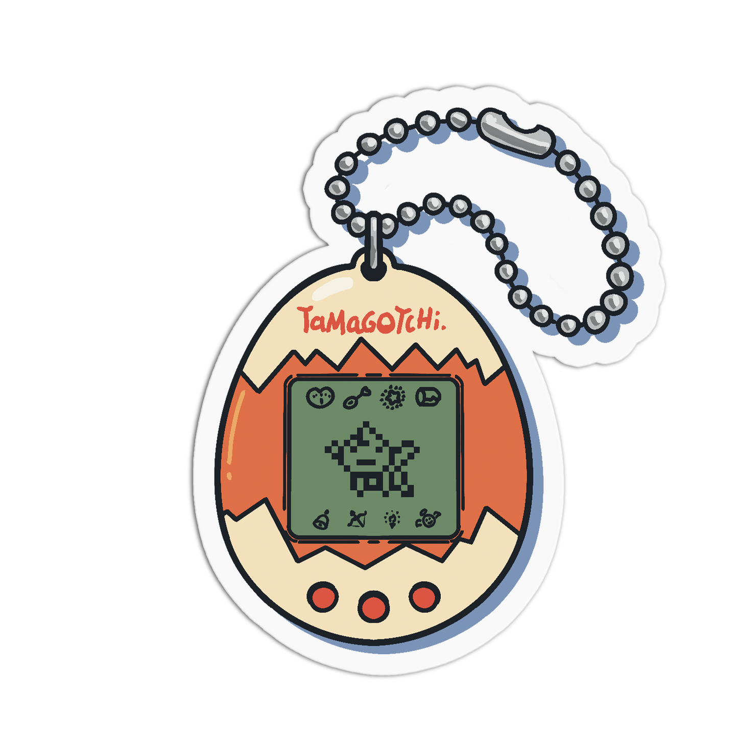 Digital Pocket Pet 90's Toys Textured Stickers