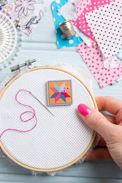Quilt Block Magnetic Needle Minder | Gift for Crafters