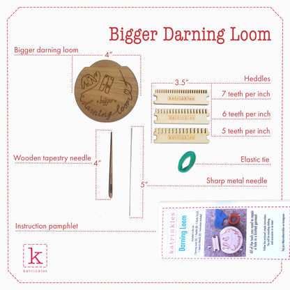 Bigger Darning & Mending Loom Kit: Bigger Darning Loom Kit -$44