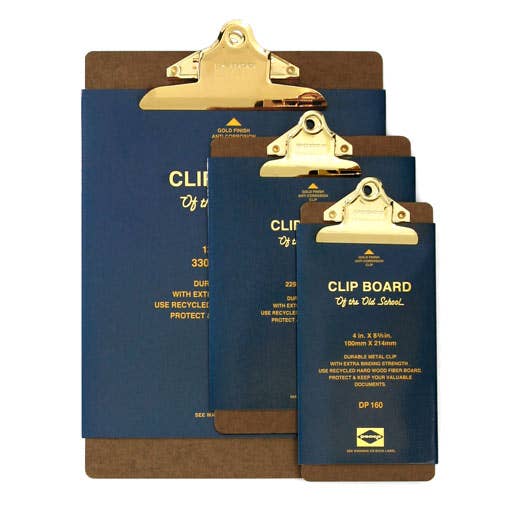 Old School Clipboard/ A5/ Gold Clip