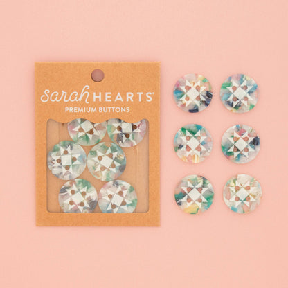 Large Confetti Quilt Star Buttons