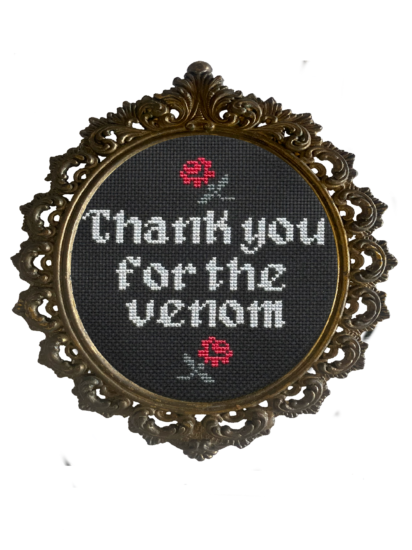 Thank You For the Venom - Cross Stitch Kit : Black Envelope