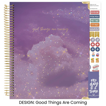 2026 Vision Planner - 7.5"x9" size: Beige Bouquet