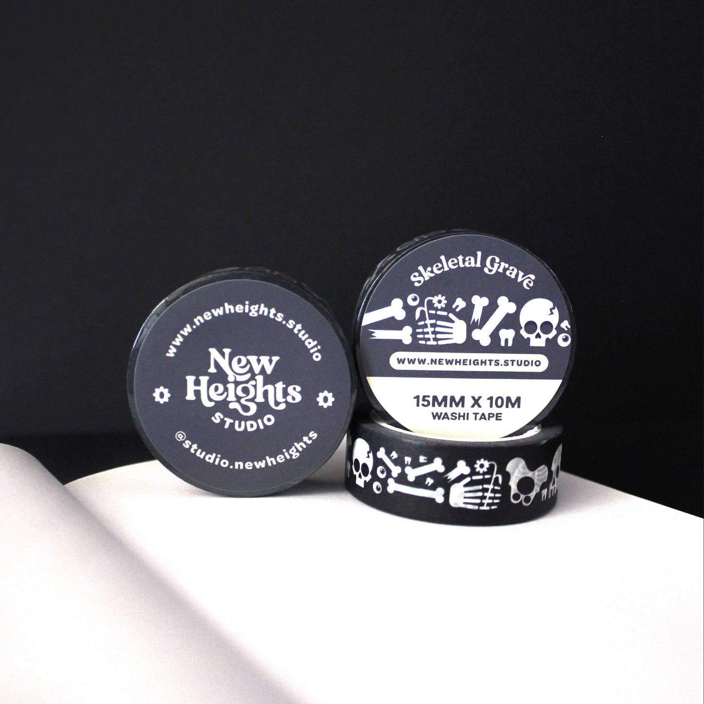 "Skeletal Grave" Spooky Skeleton Washi Tape
