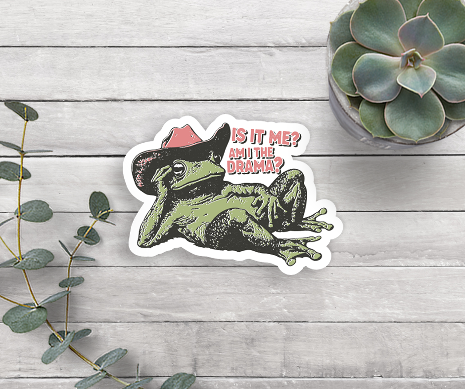 Am I The Drama Vinyl Sticker