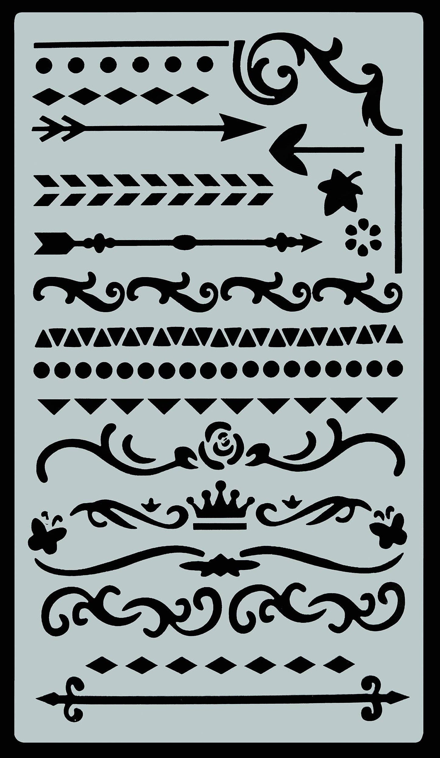 Essentials Dotted Journal Stencil Set,Essentials Dotted Journal Stencil Set