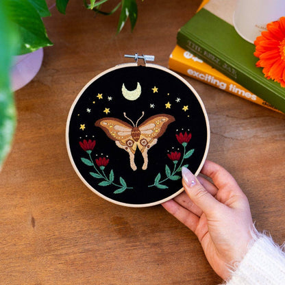 MIDNIGHT MOTH Embroidery Kit
