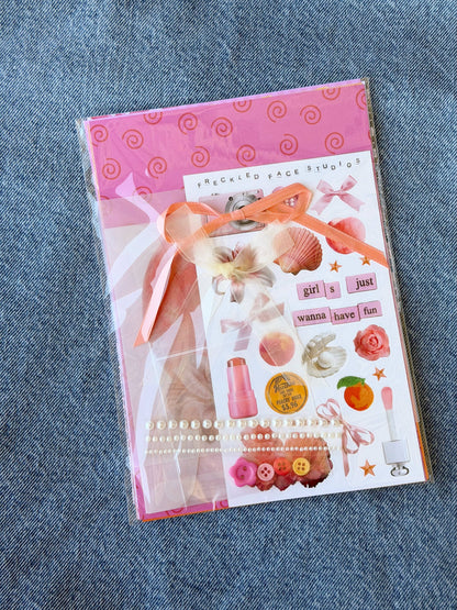 Peach Vellum Junk Journal Kit