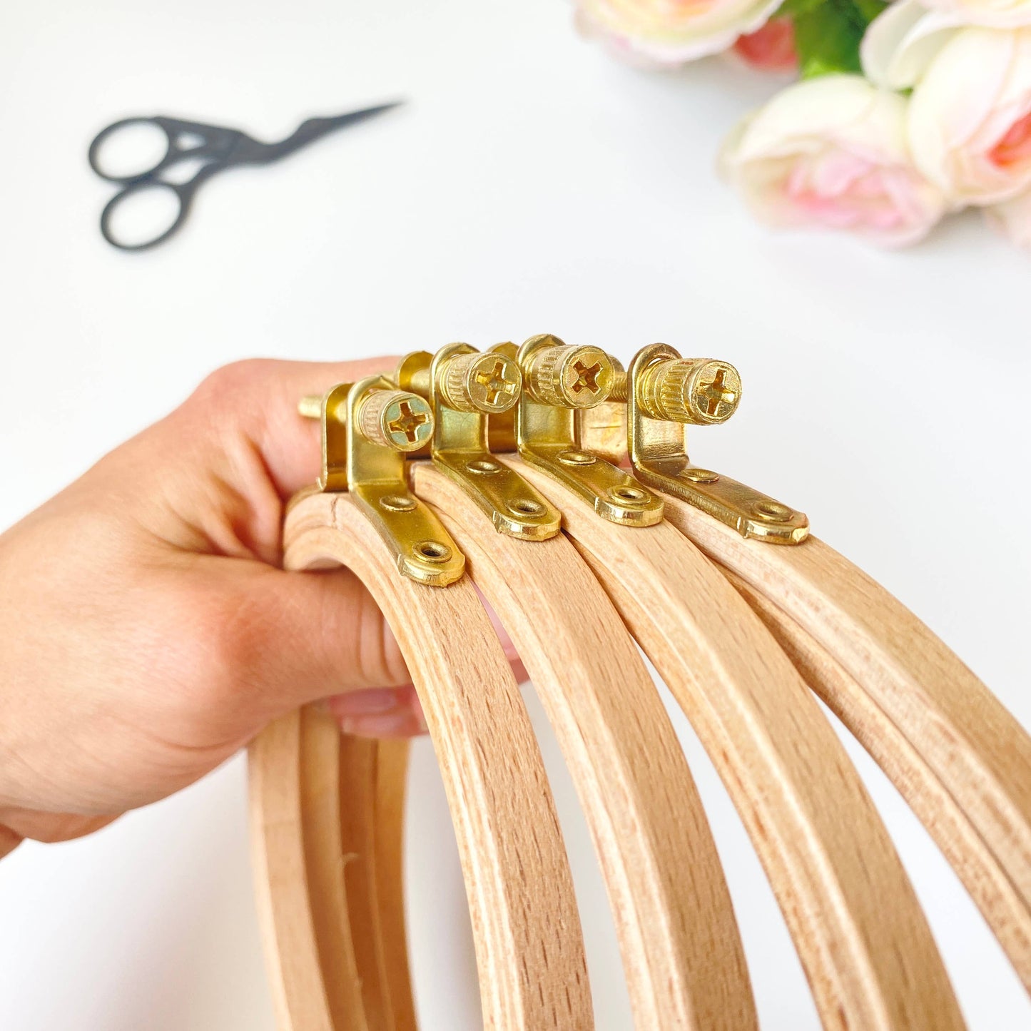 Beechwood Embroidery Hoops,  Cross Stitch Hoop Frames: 7 inch