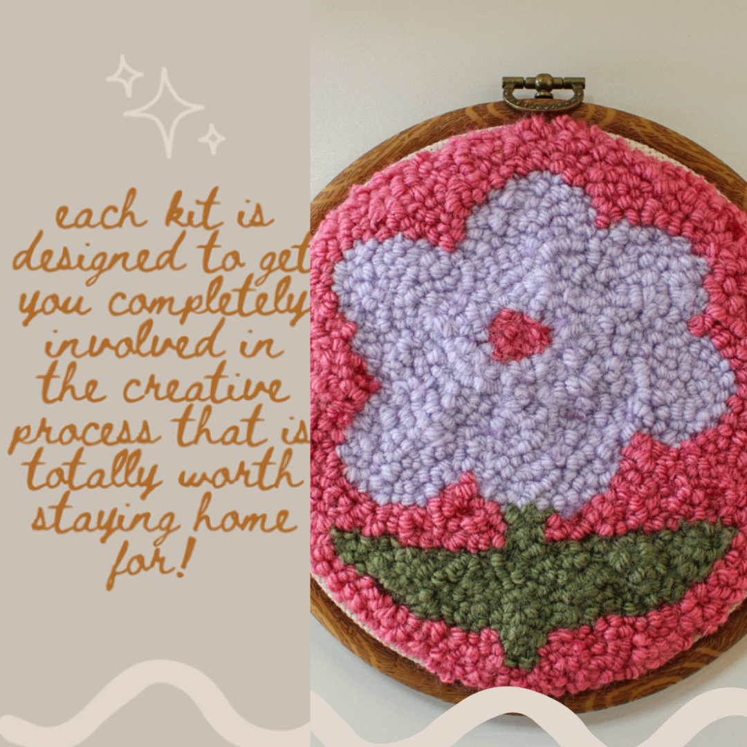 Flower Beginner DIY Punch Needle Kit