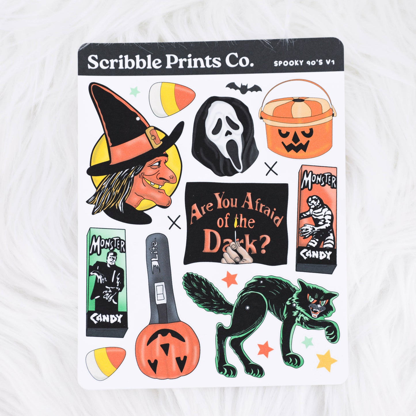 Spooky 90's V1 Deco Sticker Sheet
