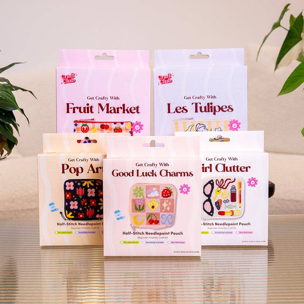 POP ART PETALS | Needlepoint Pouch Kit