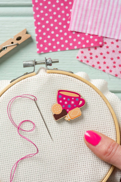 Tea & Biscuits Magnetic Needle Minder | Gift for Crafters