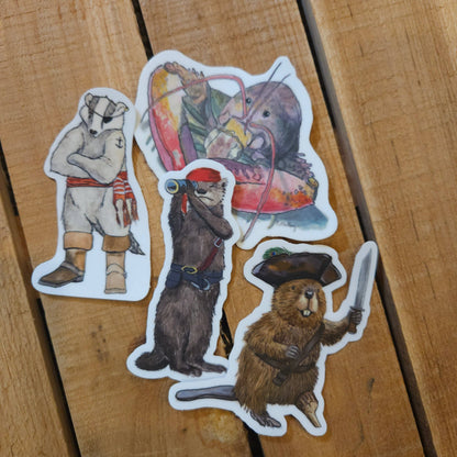 Pirate Otter Sticker | 3x3 “ Waterproof Vinyl Decal