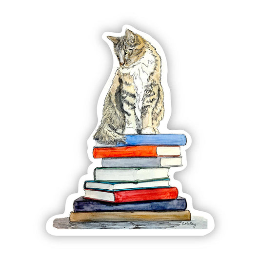 Which book? Cat Sticker  - 3x3” waterproof vinyl decal