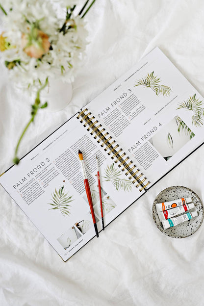 How-to Watercolor Book: Modern Watercolor Botanical (Spiral)