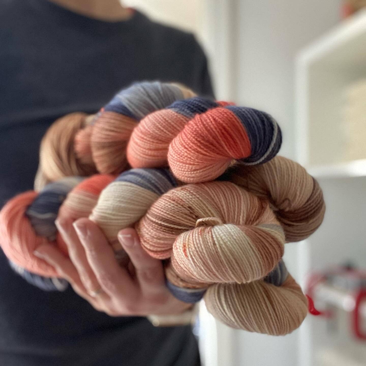 By the Bay Colorway - Artisan Dyed Yarn - Multiple Bases: CMS Nylon Sock (80/20)