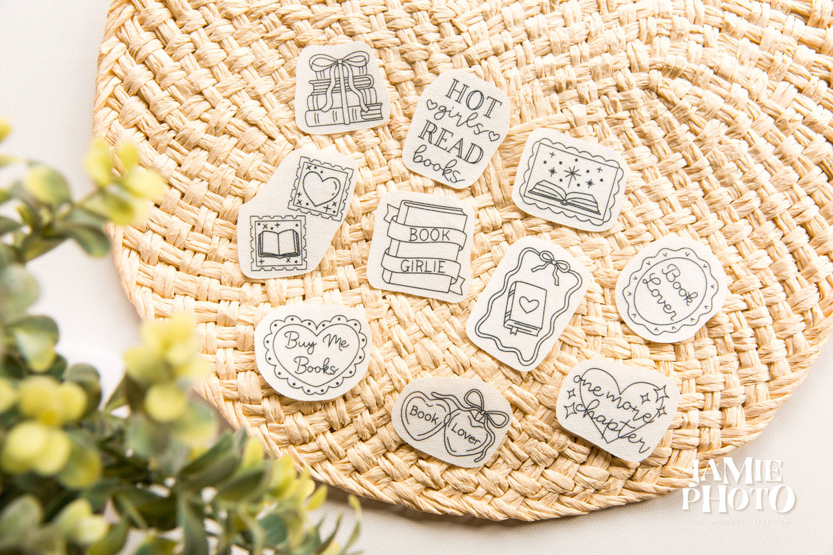 Book Lover Stick and Stitch Embroidery Pack, 10 Designs