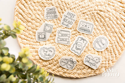 Book Lover Stick and Stitch Embroidery Pack, 10 Designs