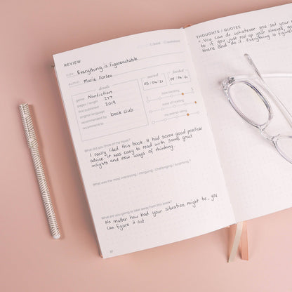 Reading Journal (Avid Reader): Blush
