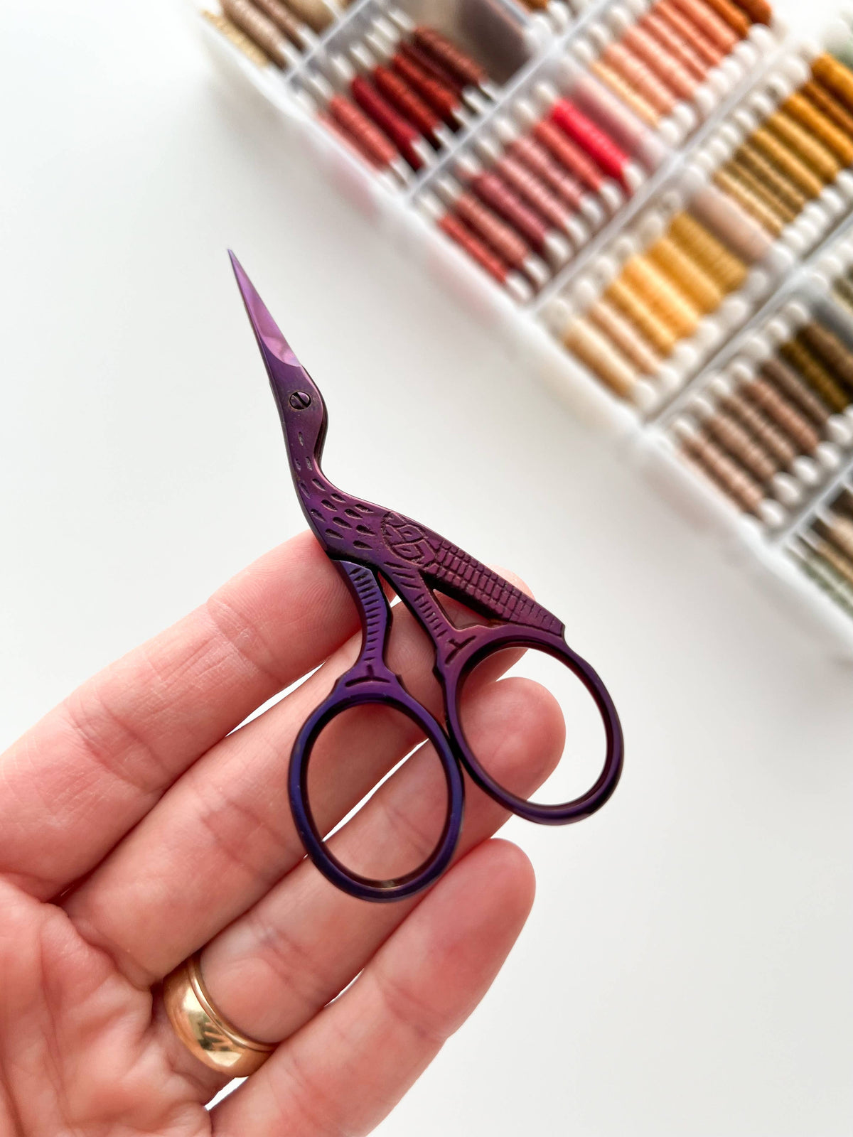 Embroidery stork scissors, small bird scissors