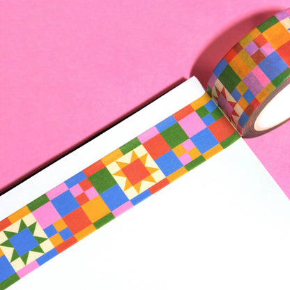 "Heirloomed Stars" Retro Star Quilt Inspired Washi Tape