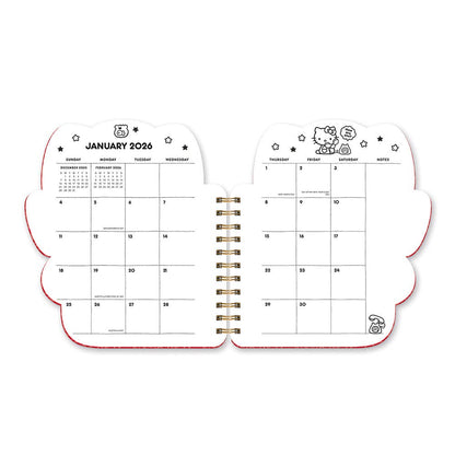 2026 Hello Kitty Playful Pink Die-Cut Weekly Planner