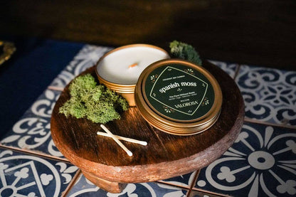 Spanish Moss Candle Tin | Herbal Sage, Oakmoss & Amber